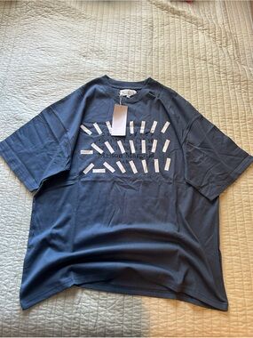 Maison Martin Margiela Navy Short-Sleeve Logo Graphic Tee